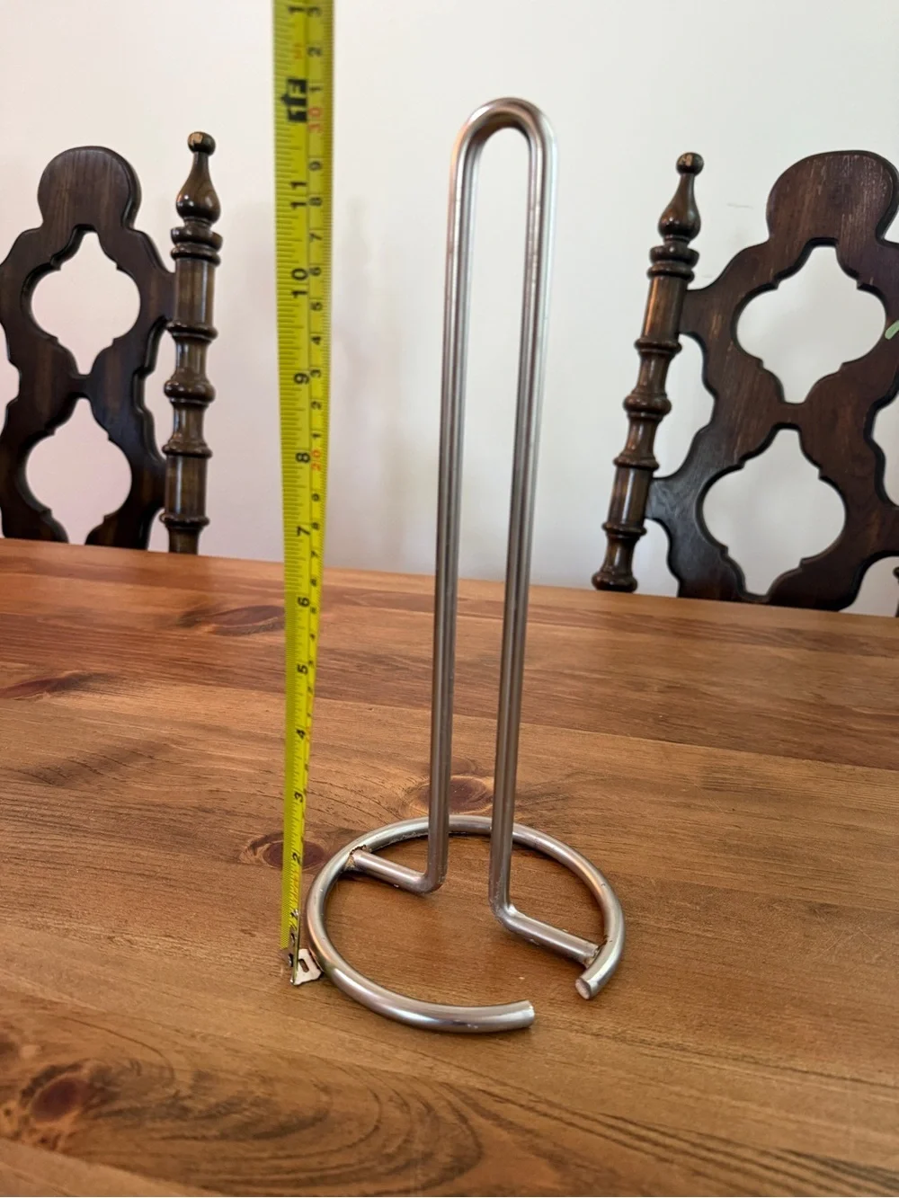 Stainless Steel Paper Towel Holder - Sleek Silver Countertop Stand